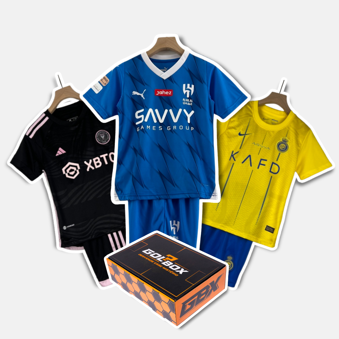 GOLBOX® - PAI E FILHO - UNIFORME ADULTO + CONJUNTO INFANTIL
