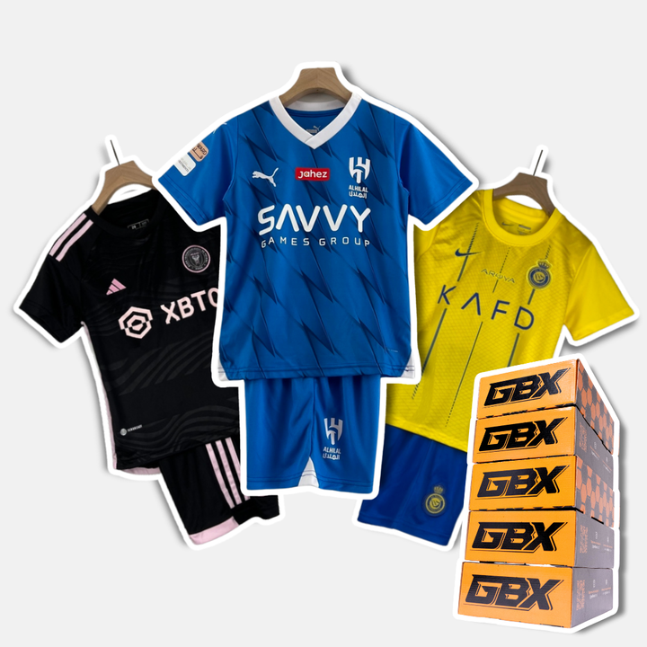 GOLBOX® - PAI E FILHO - UNIFORME ADULTO + CONJUNTO INFANTIL