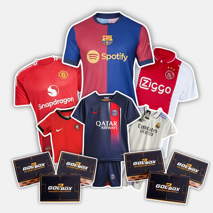 GOLBOX® - PAI E FILHO - UNIFORME ADULTO + CONJUNTO INFANTIL
