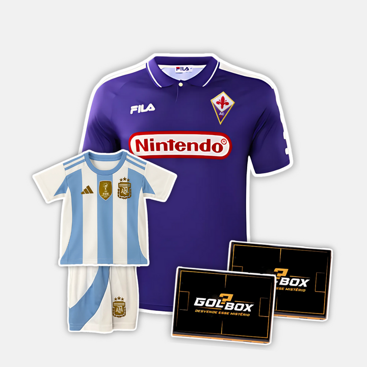 GOLBOX® - PAI E FILHO - UNIFORME ADULTO + CONJUNTO INFANTIL